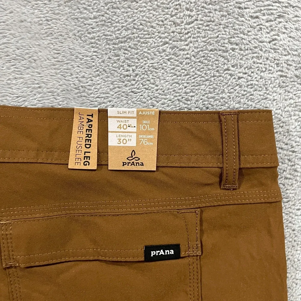 PrAna Zion Slim Pant II Pants Men 40x30 Sepia Brown Hiking Outdoors Stretch NEW - Picture 5 of 10